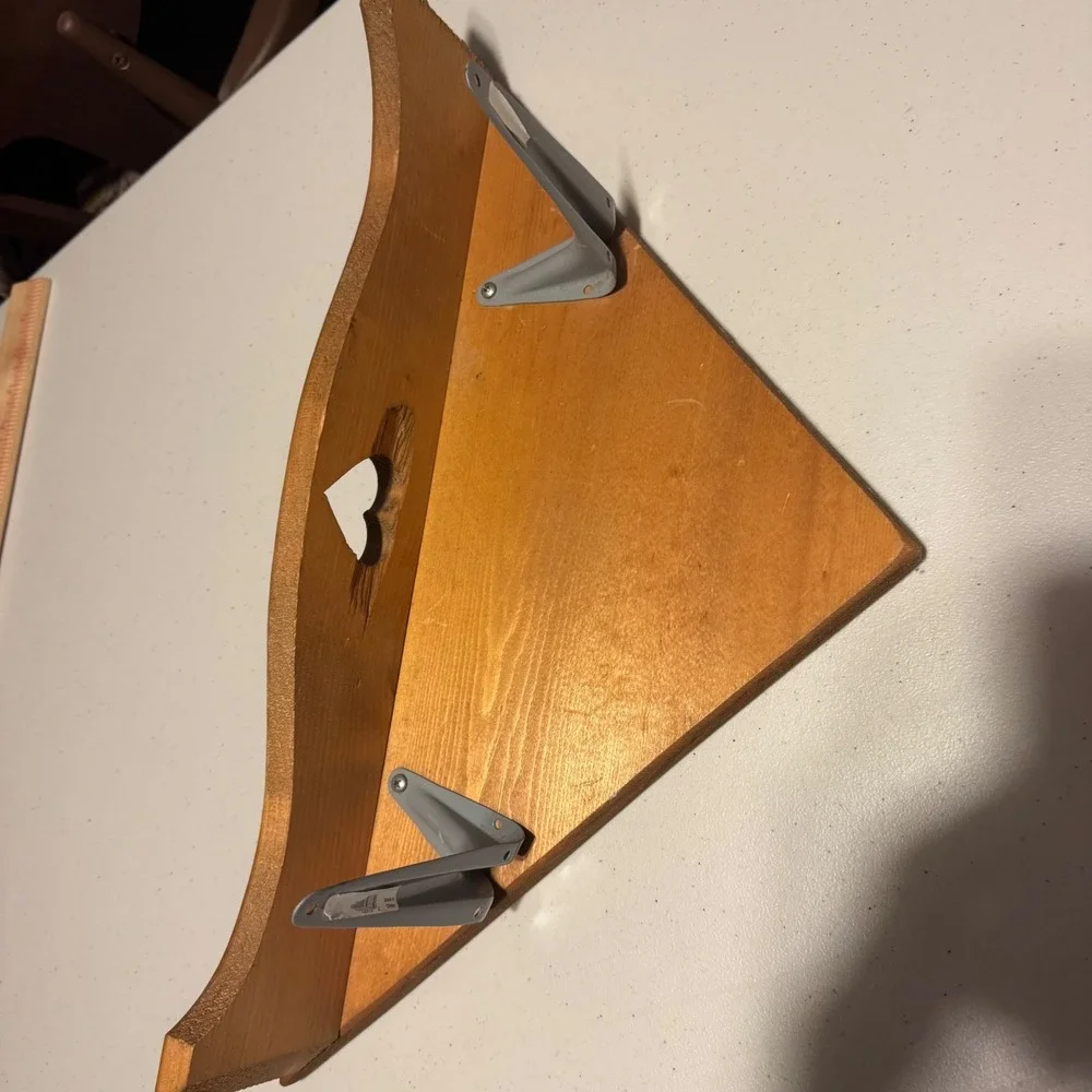 Vintage Country Cottage Core Heart Cutout Corner Shelf Wood‎ Wall Hanging 20